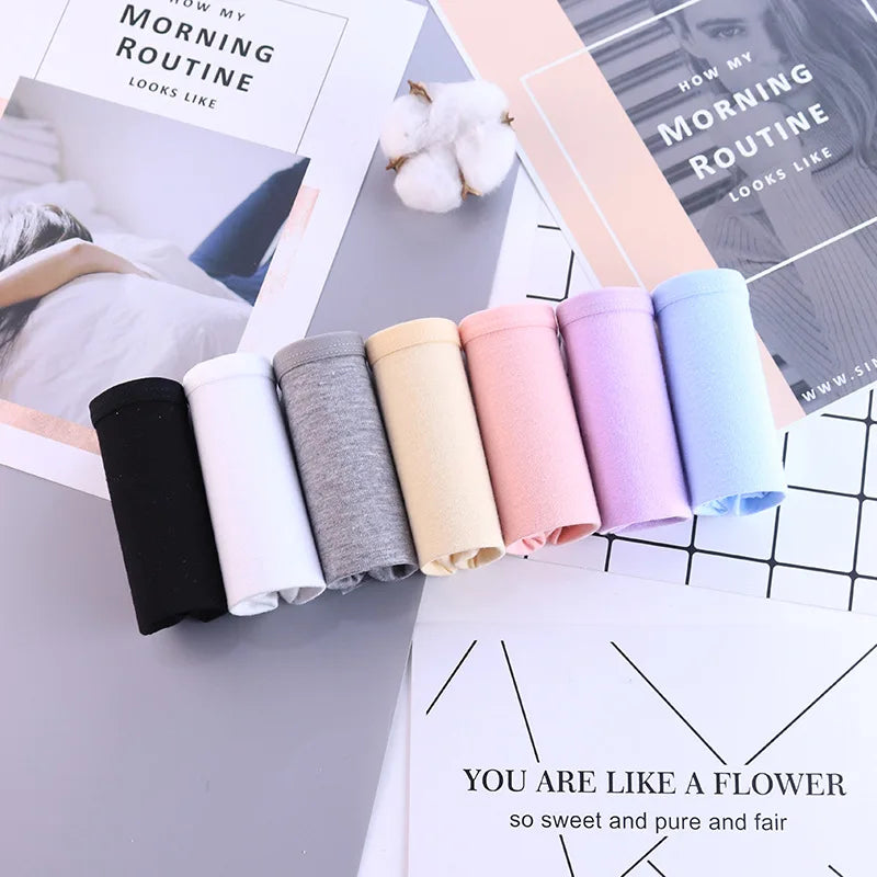 Soft Cotton Underwear for Women – 7PCS Plus Size Panties, Sexy & Comfortable