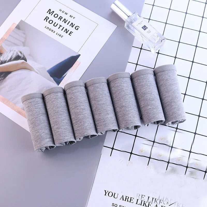 Soft Cotton Underwear for Women – 7PCS Plus Size Panties, Sexy & Comfortable