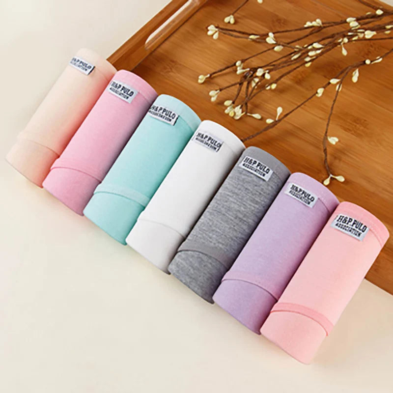 Soft Cotton Underwear for Women – 7PCS Plus Size Panties, Sexy & Comfortable