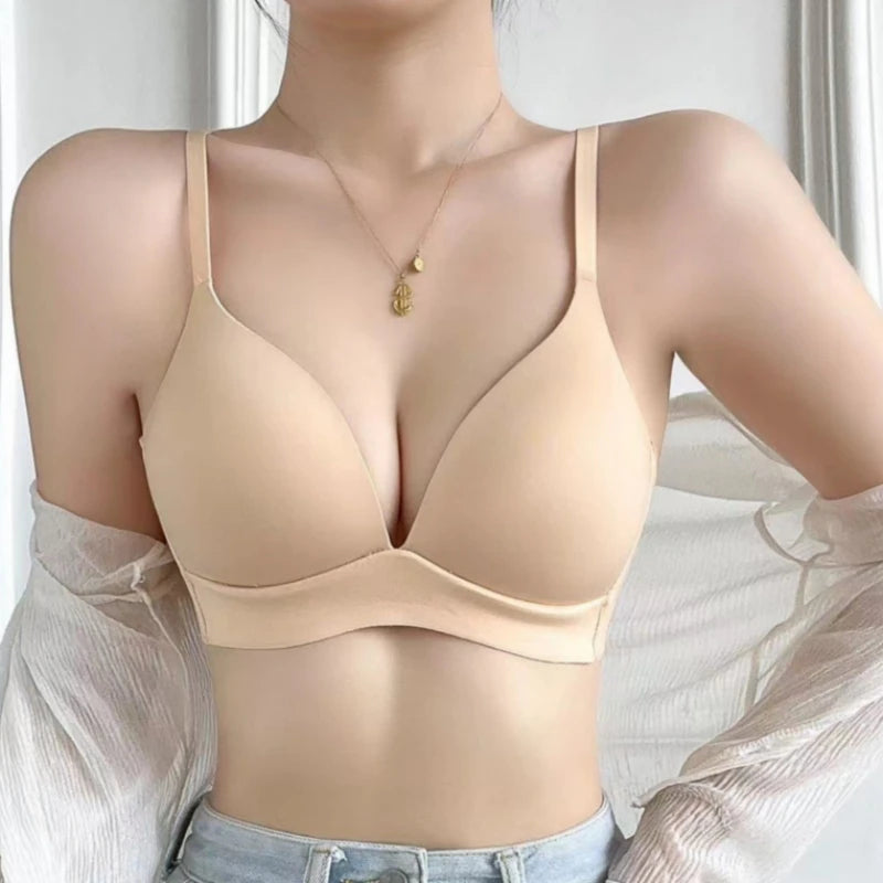 Comfort Wireless Bralette – Seamless Push-Up Bra for Women, No Steel Ring