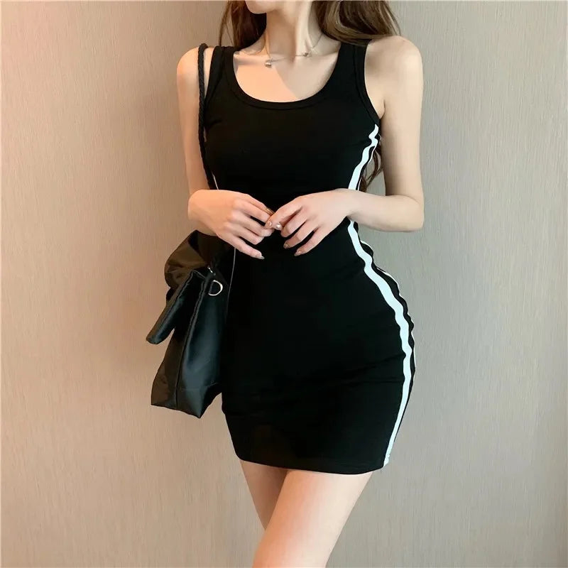 Slim Fit Summer Dress for Women – Sexy Sleeveless Sheath Dress, Casual & Stylish