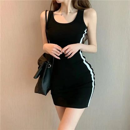 Slim Fit Summer Dress for Women – Sexy Sleeveless Sheath Dress, Casual & Stylish