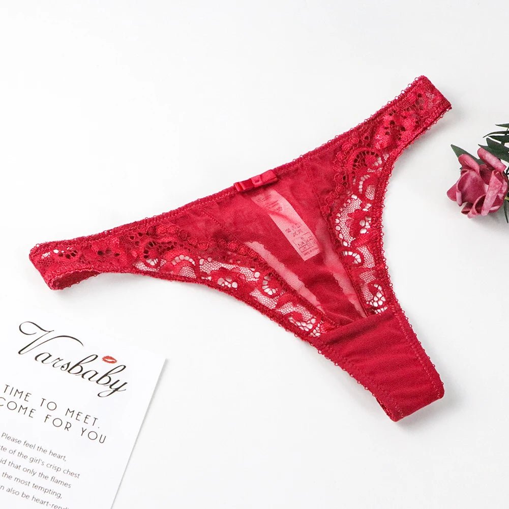 Varsbaby Lace Bra Sets for Women Non - padded Bra Panty Garter Stockings Summer Underwear Lingerie Sexy - froste Nordal